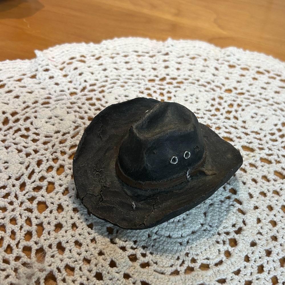 Rustic Black Cowboy Hat Decor